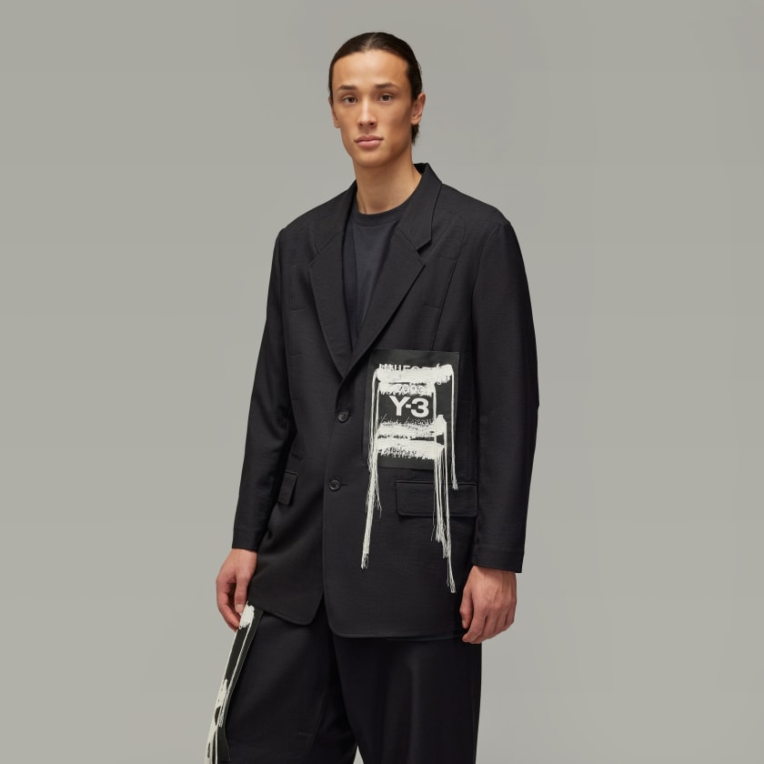 adidas Y-3 Sport Uniform Patch Blazer - Black | Free adidas Y-3 Sport Uniform Patch Blazer - Black | Free