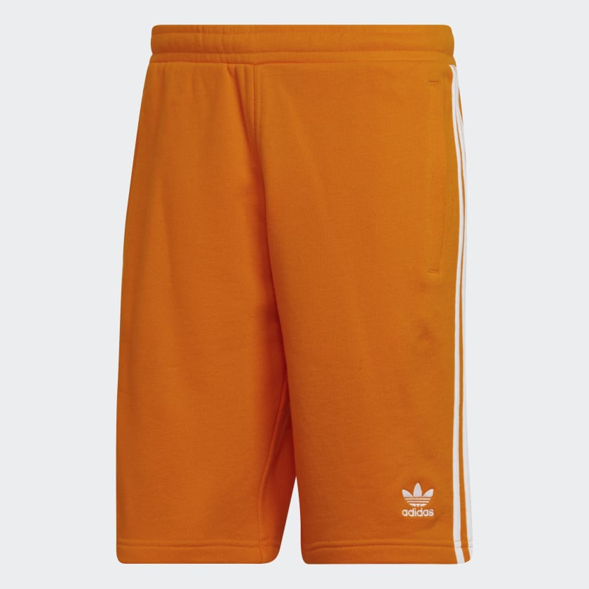 Shorts Moletom 3 Stripes Laranja adidas adidas Brasil