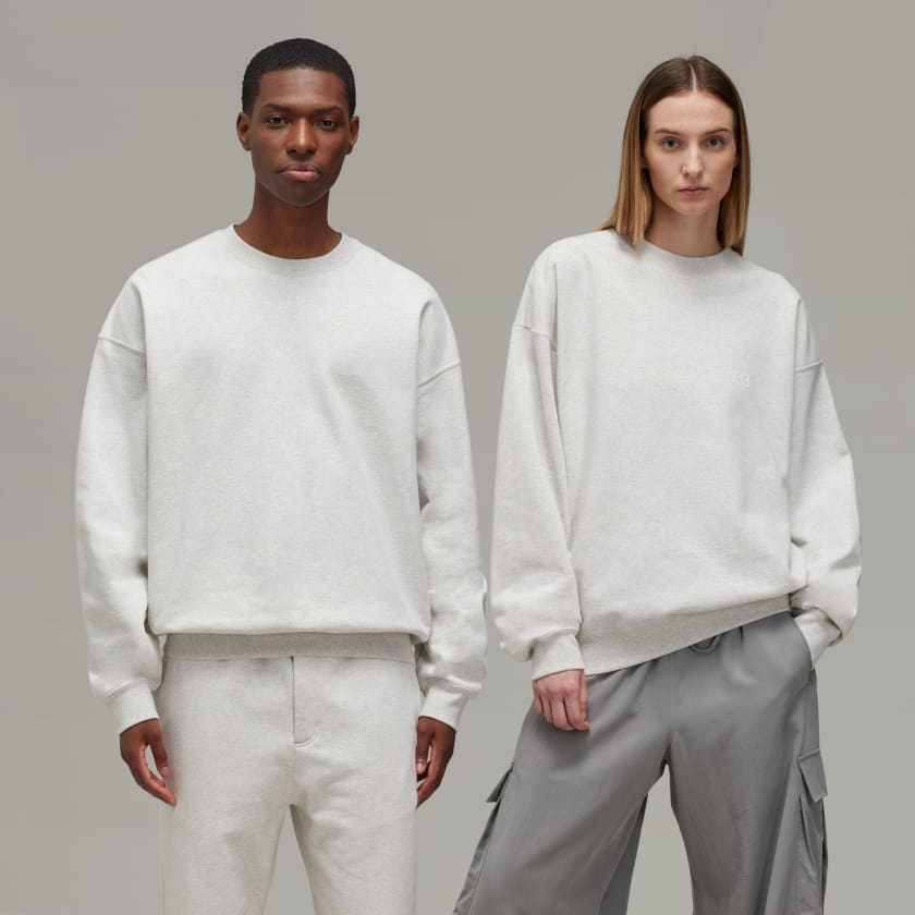 アディダス Y-3 BRUSHED TERRY CREW SWEATSHIRT - グレー | アディダス ジャパン