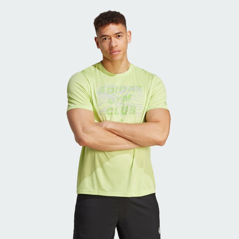 Lime green adidas online t shirt
