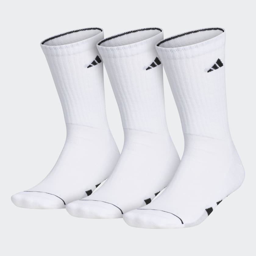 adidas Cushioned Crew Socks 3 Pairs - White | CL5688 | adidas US