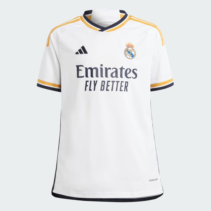 Miniconjunto Uniforme Local Real Madrid 23/24 - Blanco adidas | adidas Peru