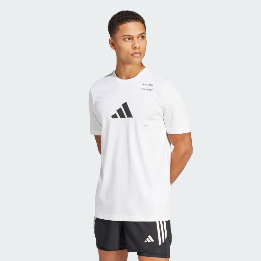 adidas Athletics Category Graphic T Shirt White adidas UK