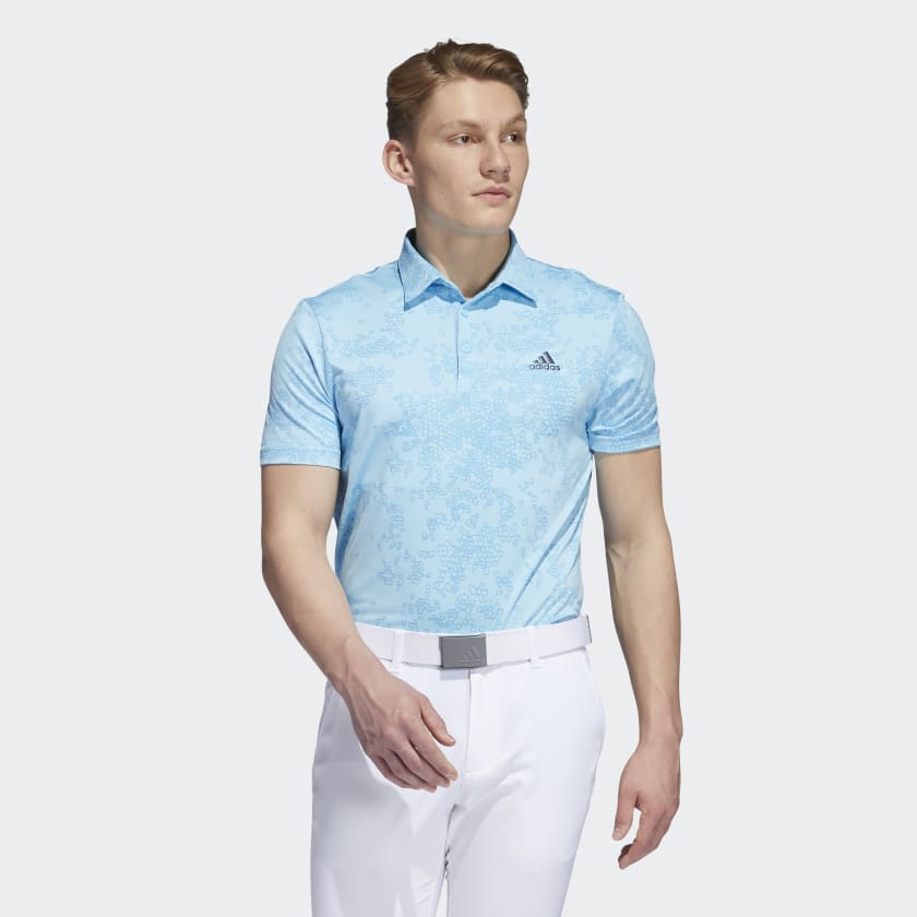 Blue adidas golf shirt new arrivals