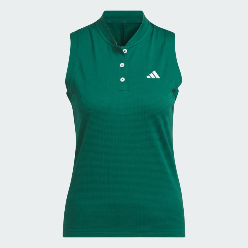 Polo Ultimate365 Tour TWISTKNIT Verde IS9684 01 laydown