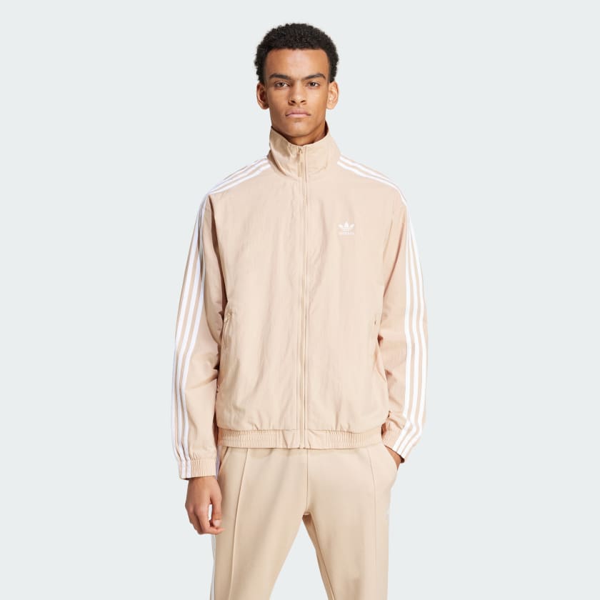 Adidas beige tracksuit new arrivals