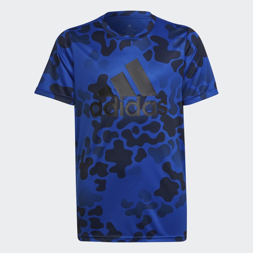 Adidas blue camo t shirt clearance