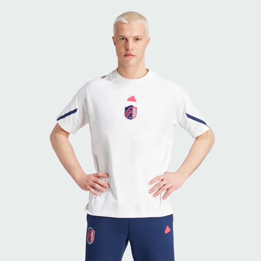 Adidas Men s St. Louis City SC Travel Short Sleeve T Shirt White Small at Academy Sports