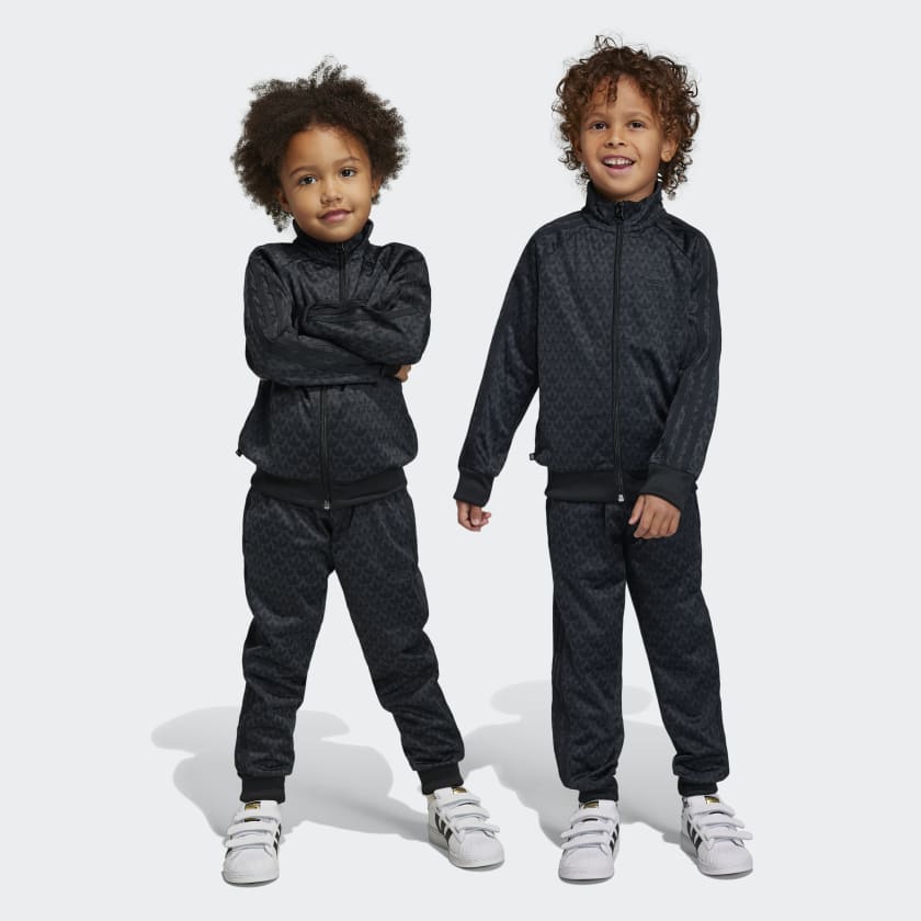 adidas Monogram Print Track Suit - Grey | Kids' Lifestyle | adidas US