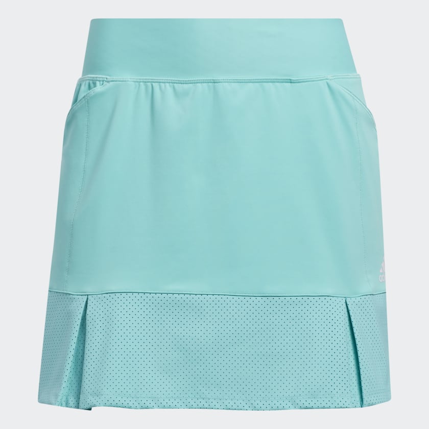 adidas Pleated Perforated Primegreen Skort - Turquoise | Women's Golf ...