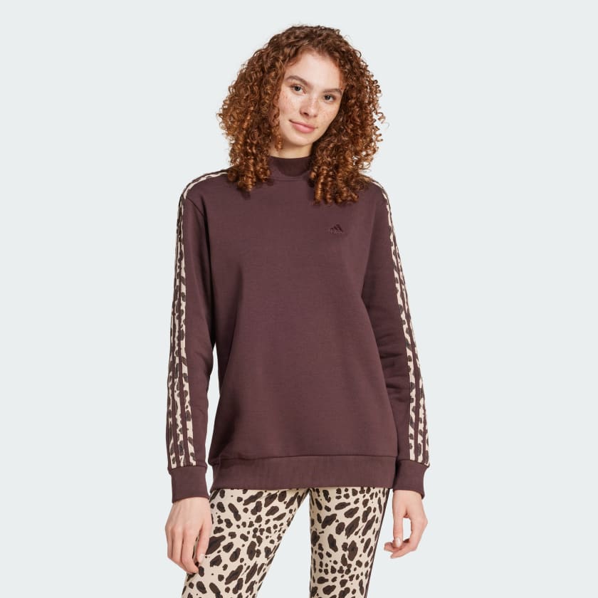 Adidas originals three stripe chiffon sweatshirt cheap