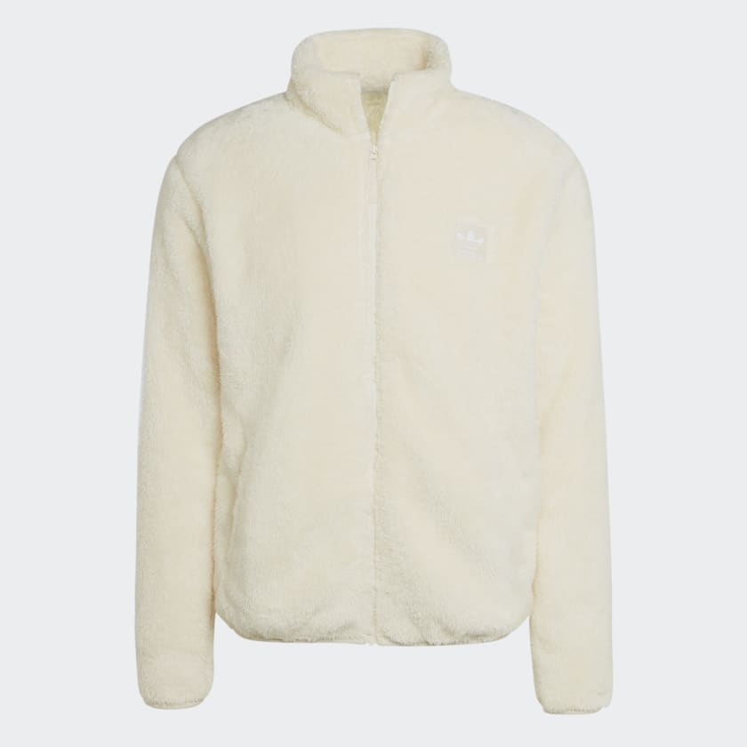adidas Essentials Fluffy Fleece Track Jacket White Free Shipping with adiClub adidas US