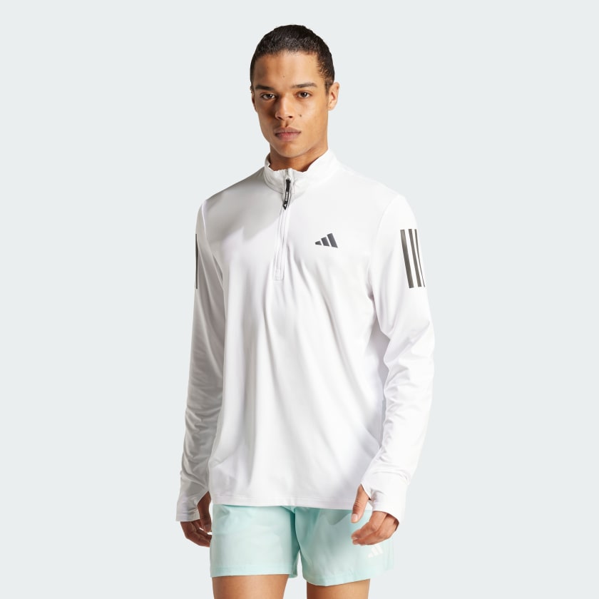 adidas Own the Run Half Zip Track Top White adidas Belgium