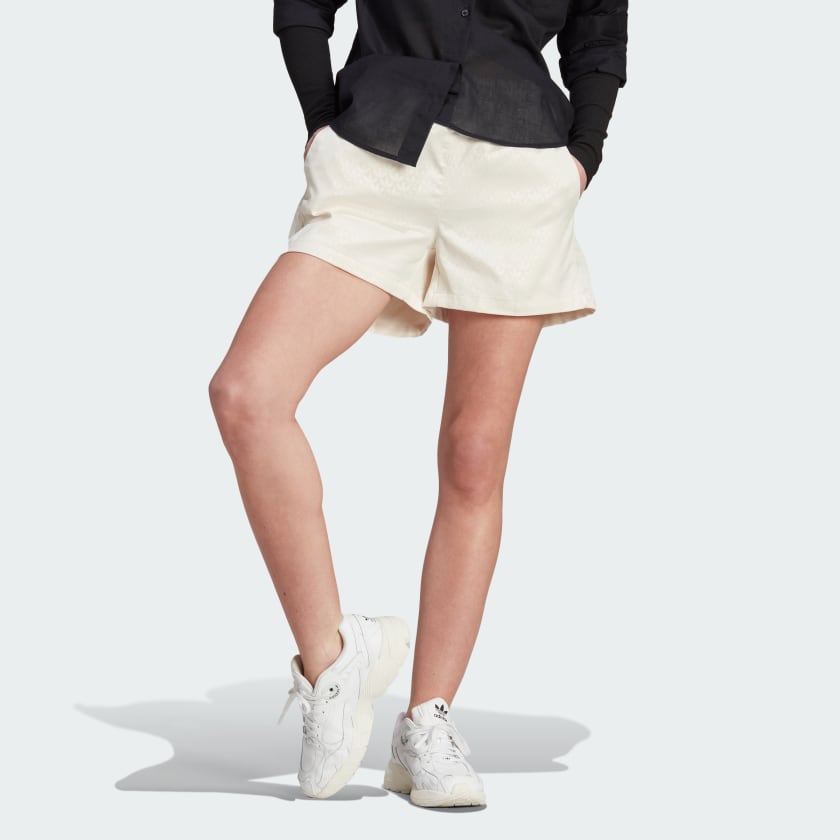 adidas Trefoil Monogram Satin Shorts WeiB adidas Deutschland