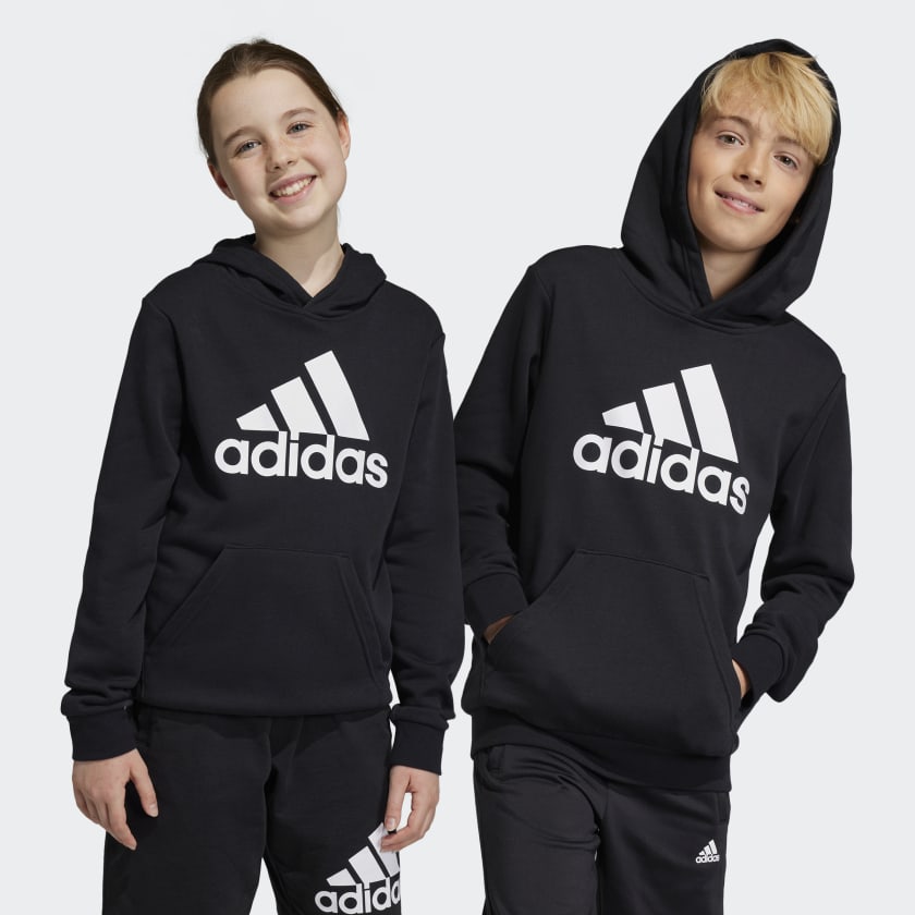 Polera con Capucha Essentials Logo Grande Algodon Negro adidas adidas Peru