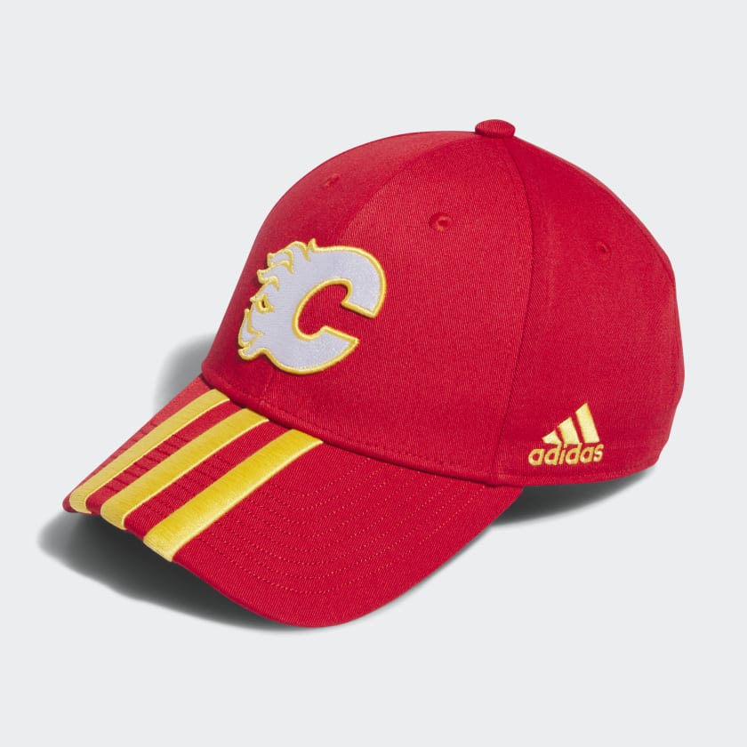 adidas Calgary Flames 3 Stripes Adjustable Cap Multicolor Free Shipping with adiClub adidas Canada
