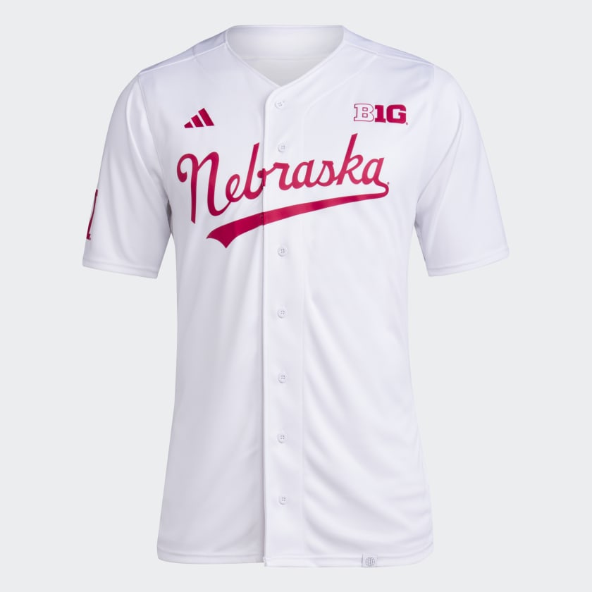 Nebraska Adidas Basketball Short Sleeve Tee - White