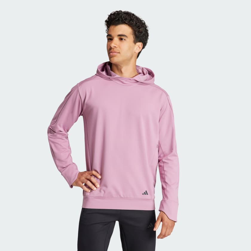 adidas Yoga Training Hooded Sweatshirt - Pink | Men's Yoga | adidas US