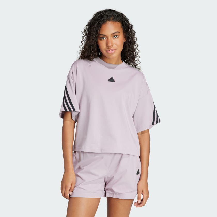 adidas Future Icons 3-Stripes Tee - Grey | adidas Singapore