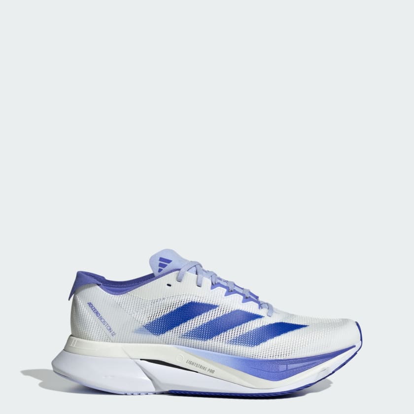 adidas Adizero Boston 12 Shoes - White | Free Shipping with