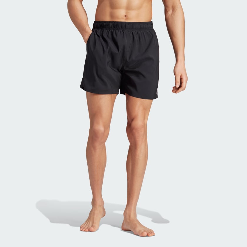 adidas Solid CLX Short-Length Swim Shorts - Black | adidas UK