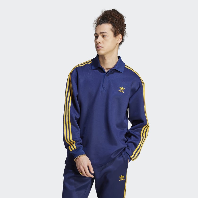adidas Adicolor Classics+ Long Sleeve Men\'s US Lifestyle | - Shirt adidas Polo | Blue