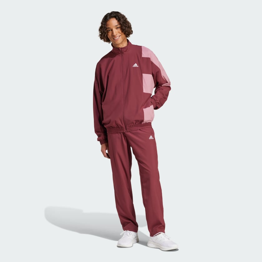 adidas Sportswear Colorblock Trainingsanzug Weinrot adidas Deutschland