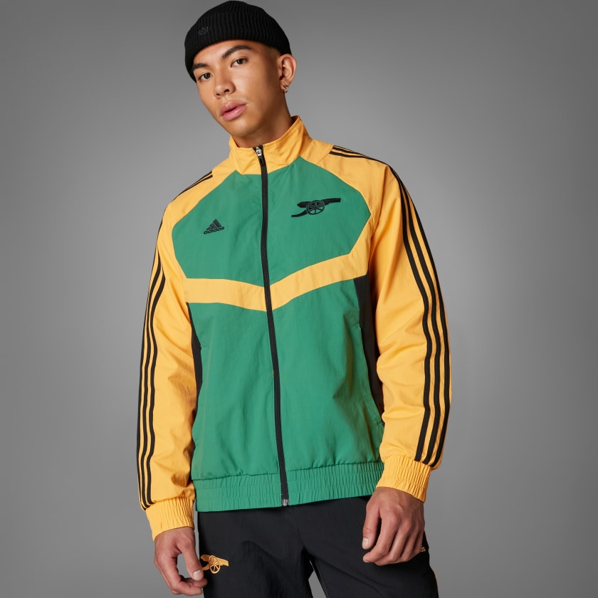 Orange adidas tracksuit top sales
