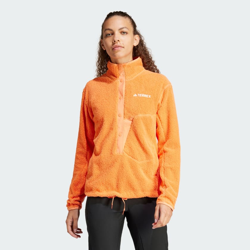 adidas Terrex XPLORIC High Pile Fleece Pullover Orange adidas Ireland
