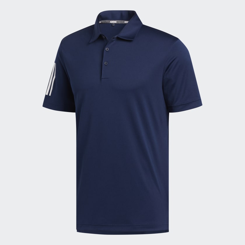 adidas 3 Stripe Basic Polo Shirt Blue Free Shipping with adiClub adidas Canada