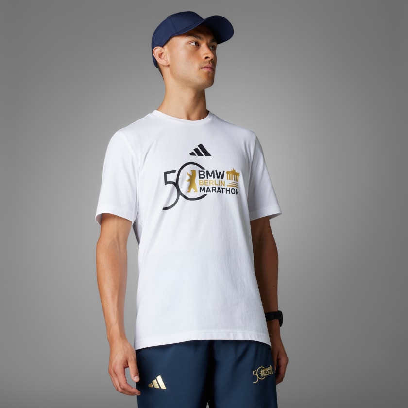 adidas BMW Berlin Marathon 2024 Logo T Shirt White adidas UK