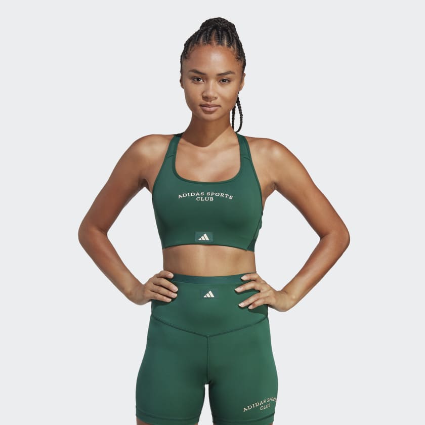adidas Sports Club Medium-Support Bra - Green | Women\'s Training | adidas US
