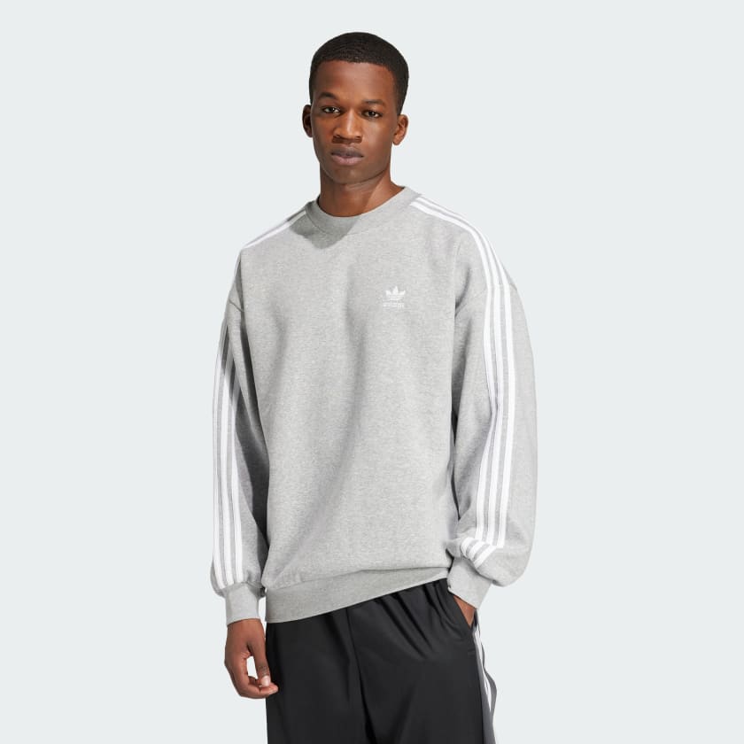 adidas Adicolor Oversized Crew Sweatshirt Grey Free Shipping with adiClub adidas US