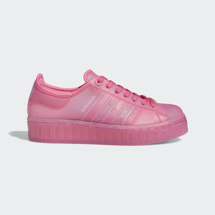 Adidas pale pink superstar trainers