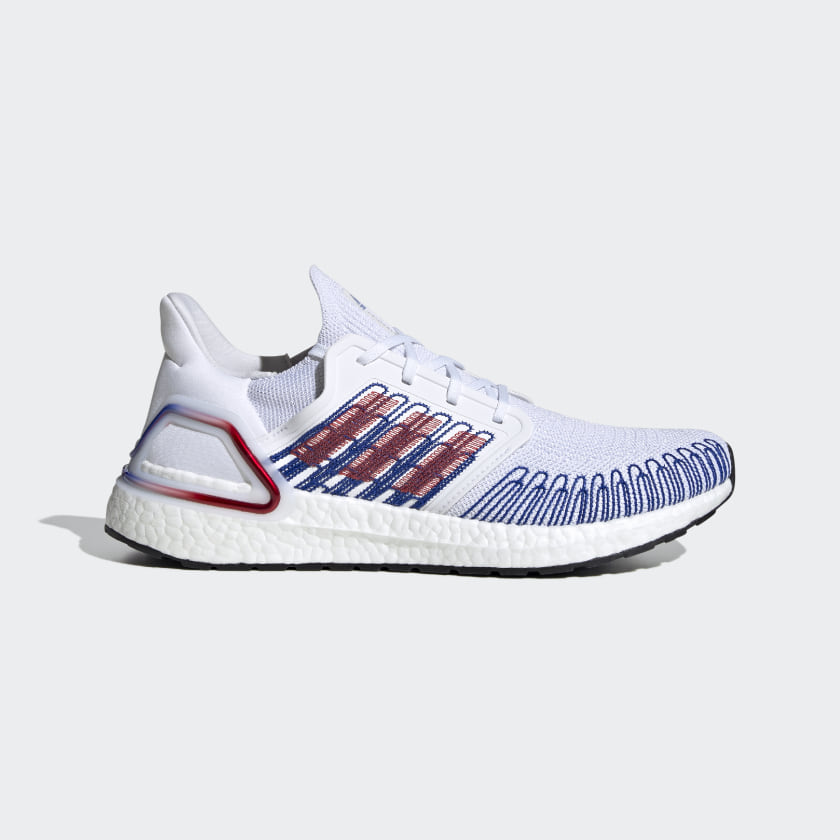 ultra boost white and red