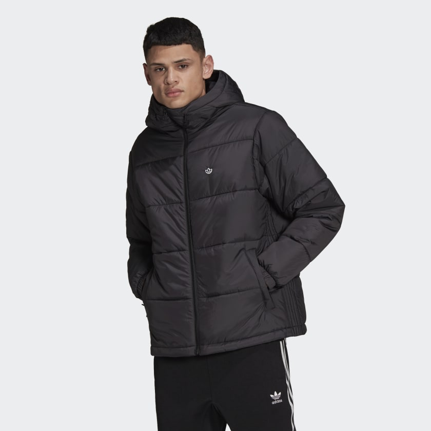 adidas Padded Hooded Puffer Jacket - Black | adidas UK