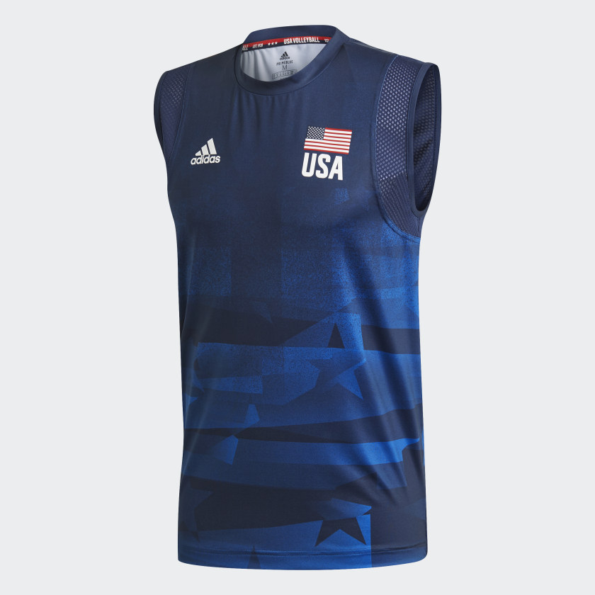 adidas USA Volleyball Primeblue Jersey Blue adidas US