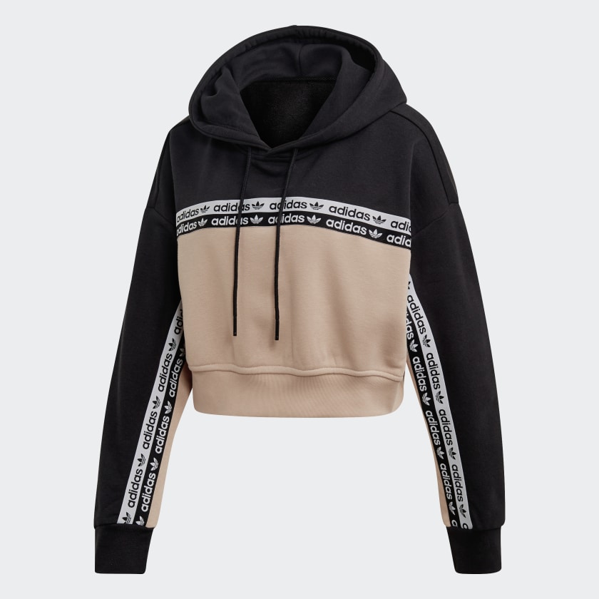 Felpa adidas cropped hoodie clearance