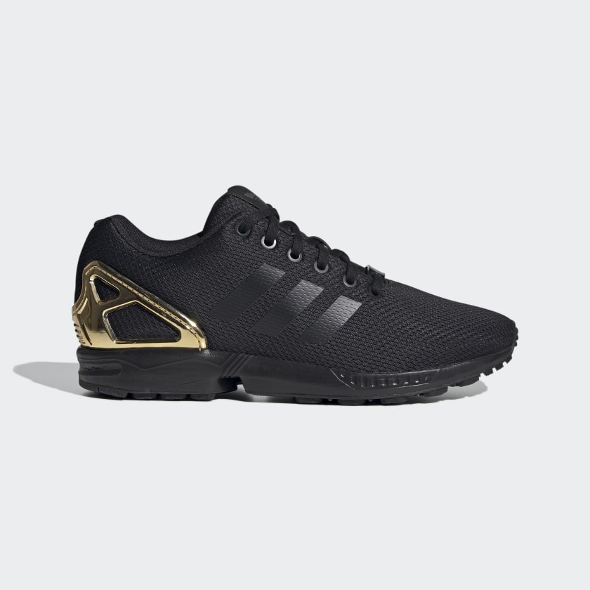 zx flux adidas black and gold womens