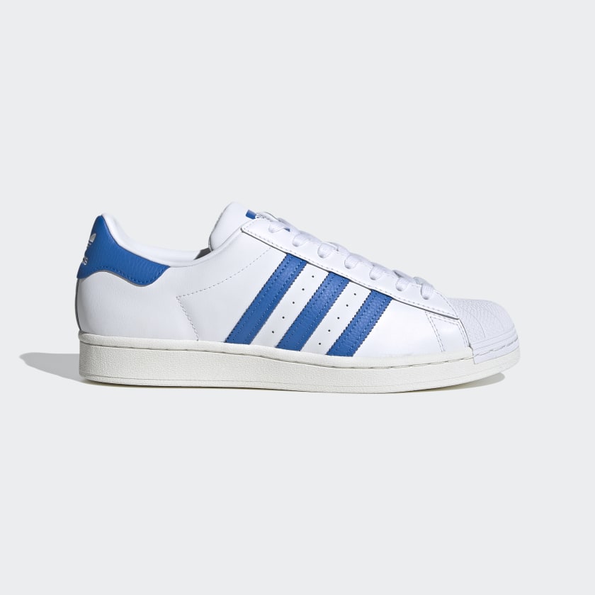 adidas superstar blue and white