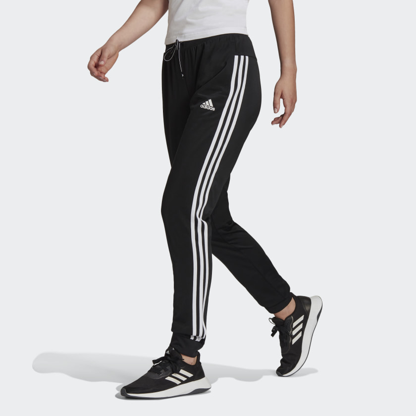 adidas Primegreen Essentials Warm-Up 3-Stripes Track Pants - Black ...