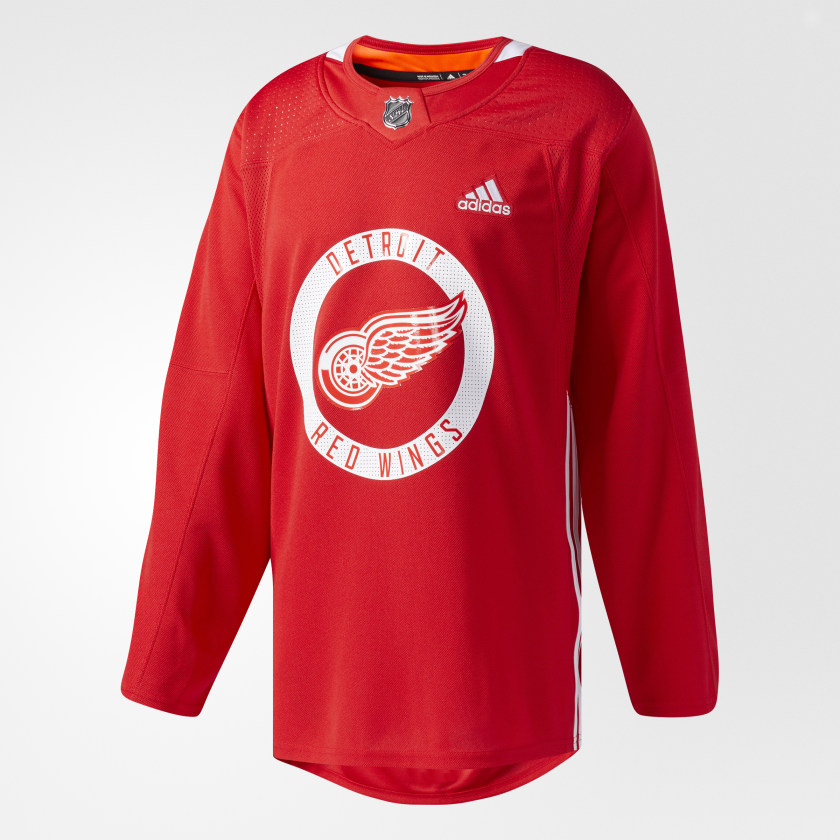 Detroit red wings white practice jersey clearance