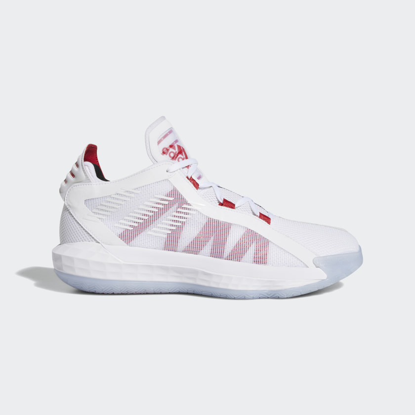 Adidas dame 6 white and red clearance