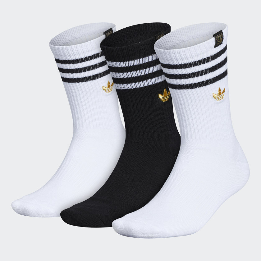 adidas SST 50 Crew Socks 3 Pairs - White | adidas US