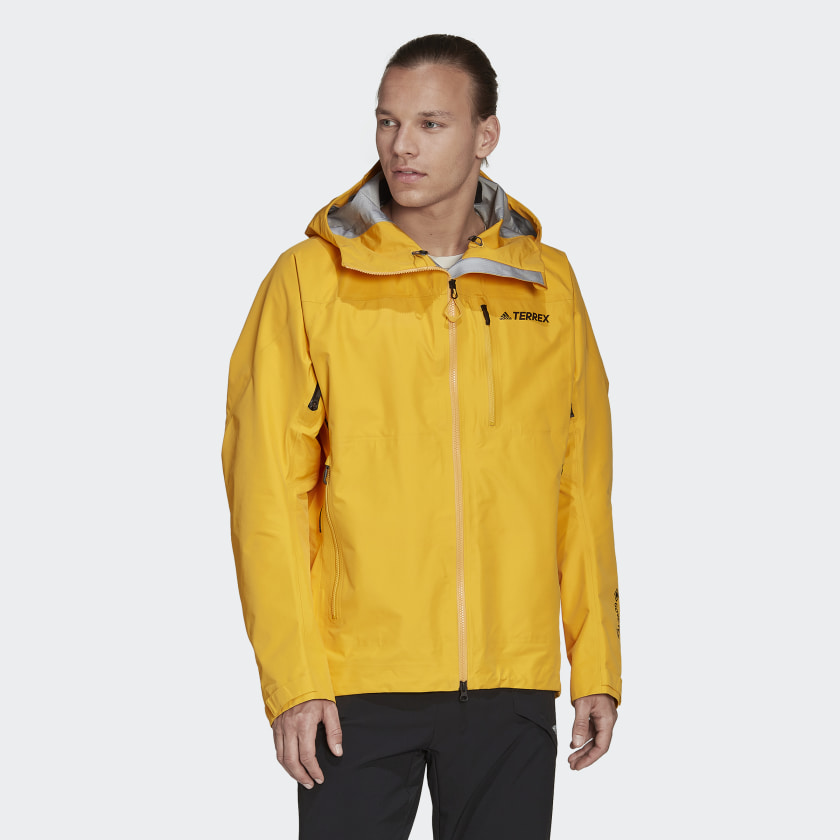 adidas Terrex Techrock GORE-TEX PRO Rain Jacket - Yellow | adidas Ireland