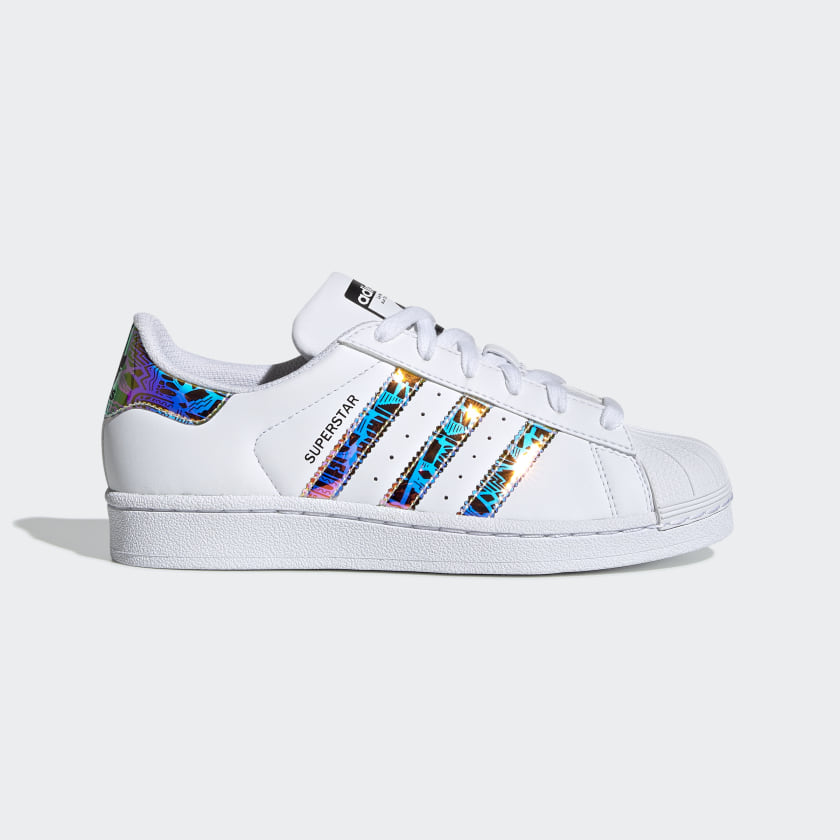Kids Superstar Cloud White Iridescent Printed Shoes | adidas US