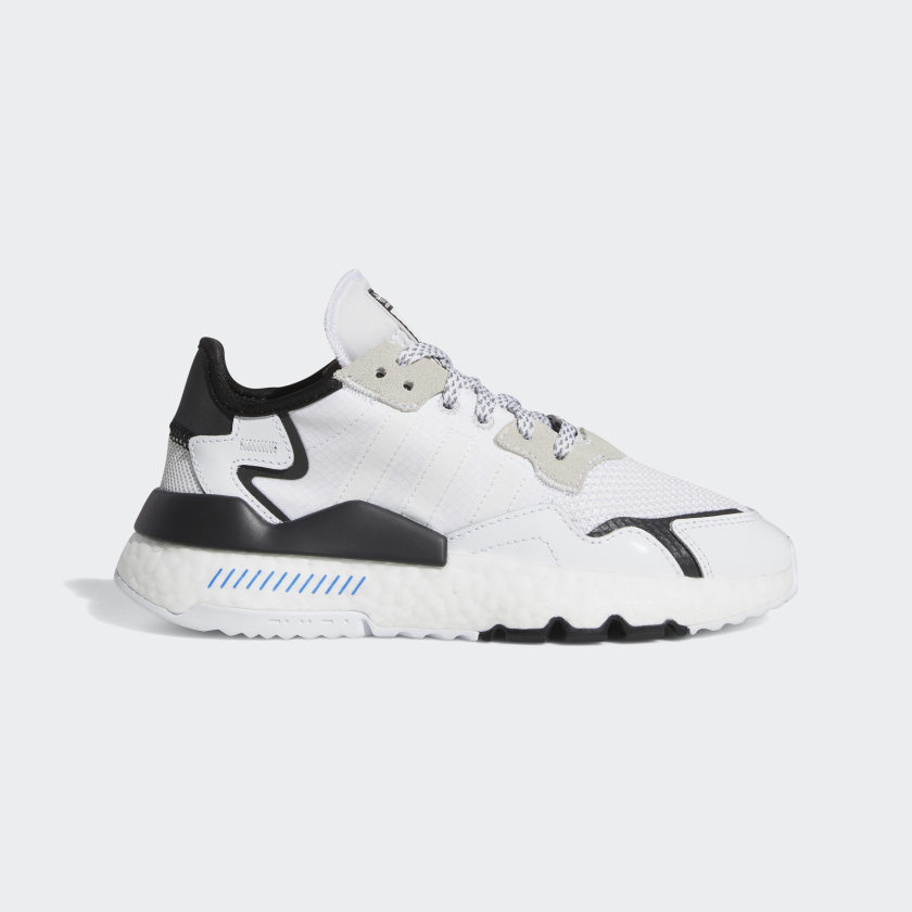 adidas nite jogger black and white