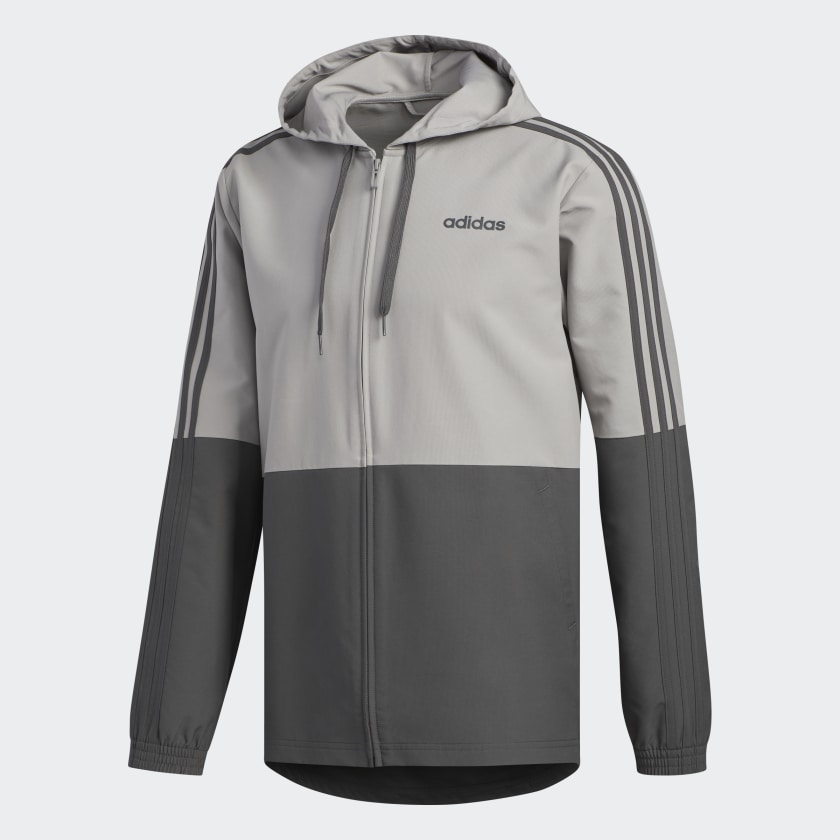 Men's adidas essential striped windbreaker clearance