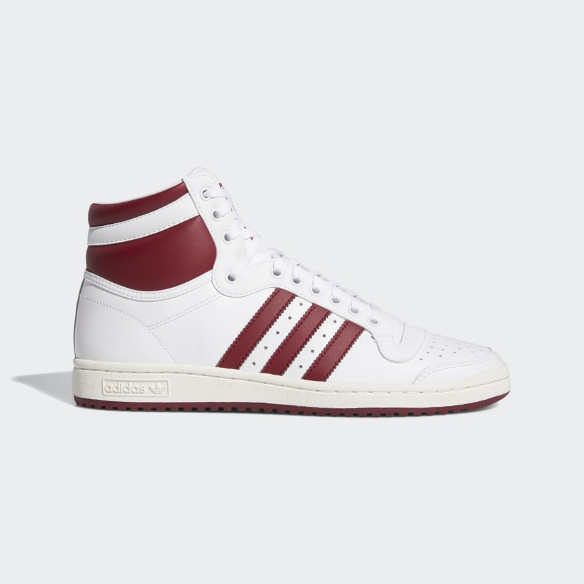 Burgundy high store top adidas