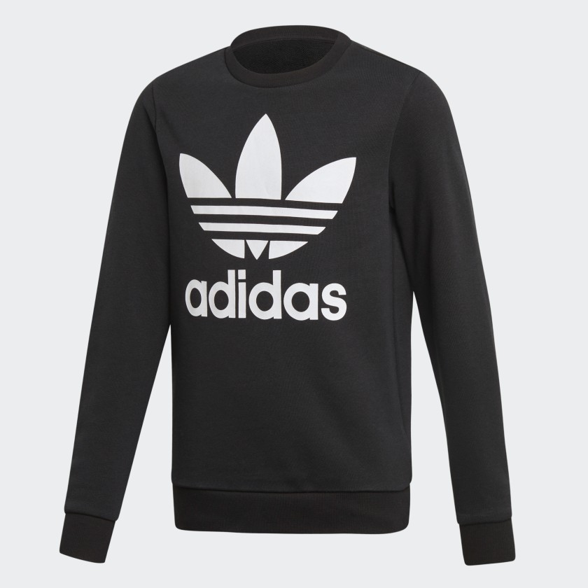 adidas Trefoil Crew Sweatshirt - Black | ED7797 | adidas US
